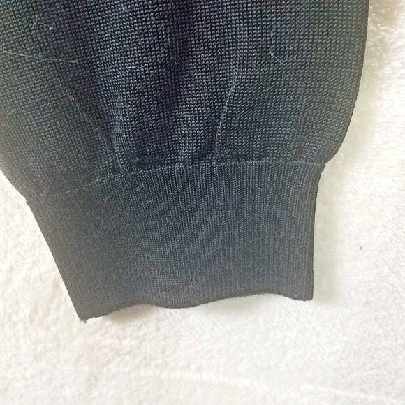 Axis black sweater men's 3xt long sleeve pullover cable weave cotton blend crew - Picture 2 of 11